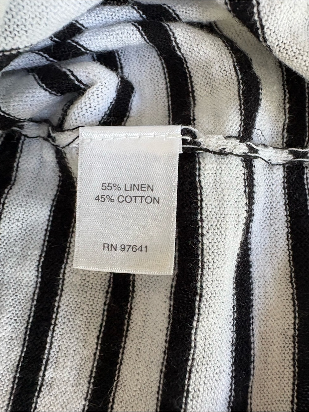 J. Jill Nautical Striped Linen Blend 3/4 Sleeve Top Size L - Picture 9 of 10